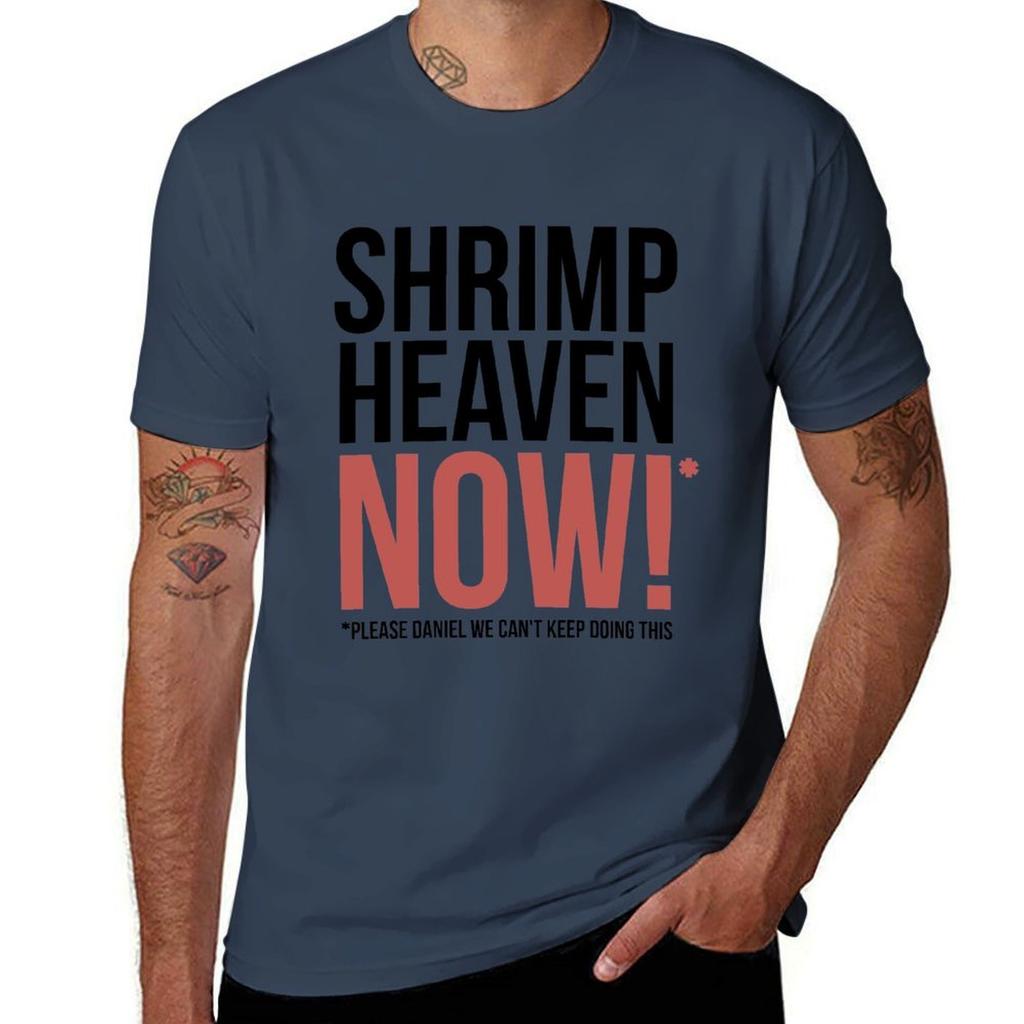 Shrimp Heaven Now Tshirt Minimalist Casual Short Sleeve Top