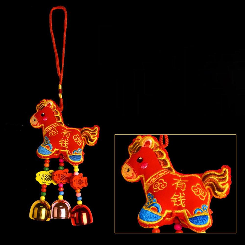 Мультяшный Зодиакальный Пони Украшение для Дома Плюшевый Подарок на Китайский Новый Год Брелок для Ключей Лошадь Год Лошади