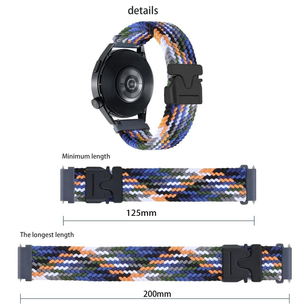 20mm 22mm Nylon Strap For HUAWEI WATCH GT 5 Pro 4 46mm Band For HUAWEI GT 3 2 42mm HONOR Magic Watch 4 GS Braided Soft Bracelet
