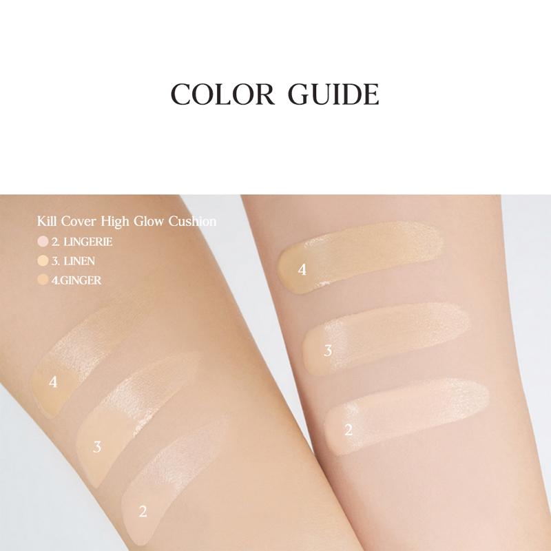 Clio Kill Cover Яркая сияющая кушетка со сменным наполнением (3 цвета) SPF 50+ PA+++ 14g*2EA