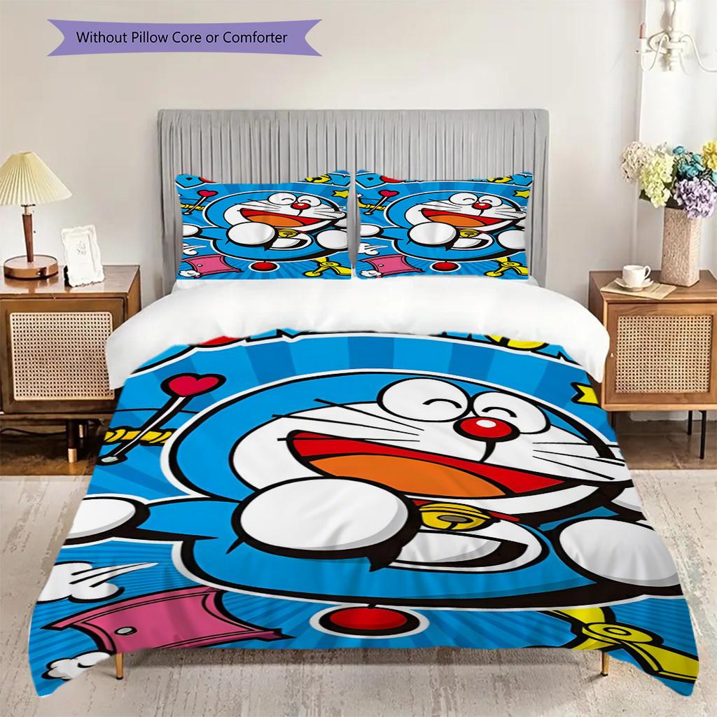Doraemon Adventure Begins Threepiece Set 1 Duvet Cover 2 Pillowcase Without Core Duvet Cover And Pillowcase Bedding Set