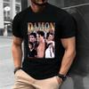Футболка с принтом Дамона Сальваторе и Иэна Сомерхолдера из сериала для женщин Ретро Готическая Мода Оверсайз Футболка для Женщин Уличная Одежда