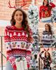Christmas Knitwears Sweater Women Autumn Winter O Neck Long Sleeve Printed Casual Knitted Pullovers Top