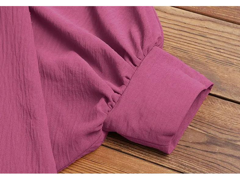 2023 Women's Solid Color Plus Size Loose Casual Long Sleeve Pullover