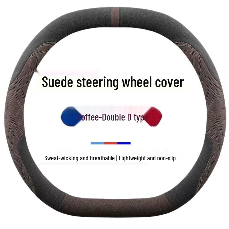 Suede Steering Wheel Cover for Lynk & Co 01, 02, 03, 05, 06, 08, 09 - All-Season Universal Fit