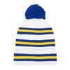 Fan Originals Лидс Контрастная полосатая шапка-бини с помпоном