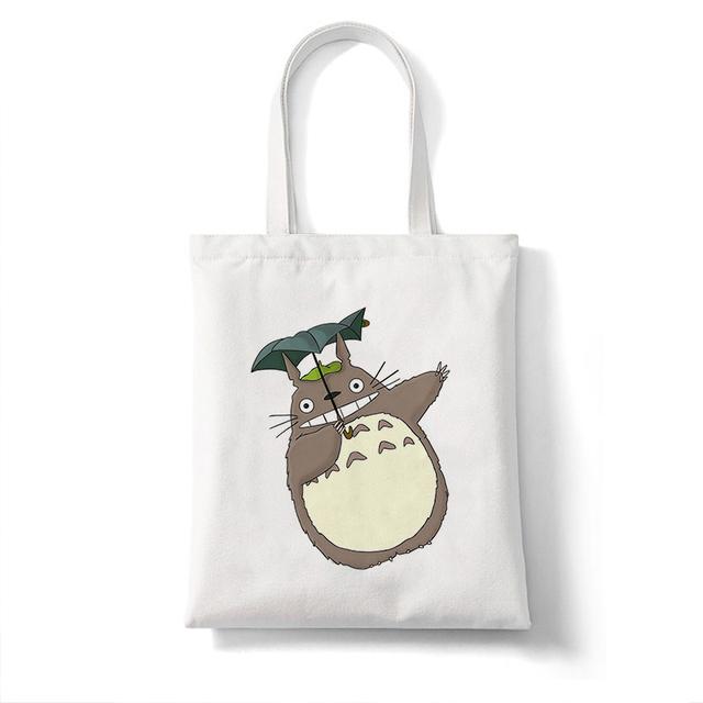 No Face Man Studio Ghibli Totoro Shopper Shopping Bag Anime Bag Cotton Tote Eco Reusable Bolso Handbag Bag Eco Bag Reusable