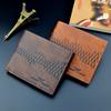 Vintage Design Men Short Wallets Artificial Leather Bifold Wallet Business Card Holder Coin Purse