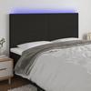 VidaXL LED Headboard Bedroom Furniture Double Bed Accessory Head of Bed Frame Interior Black 3122152