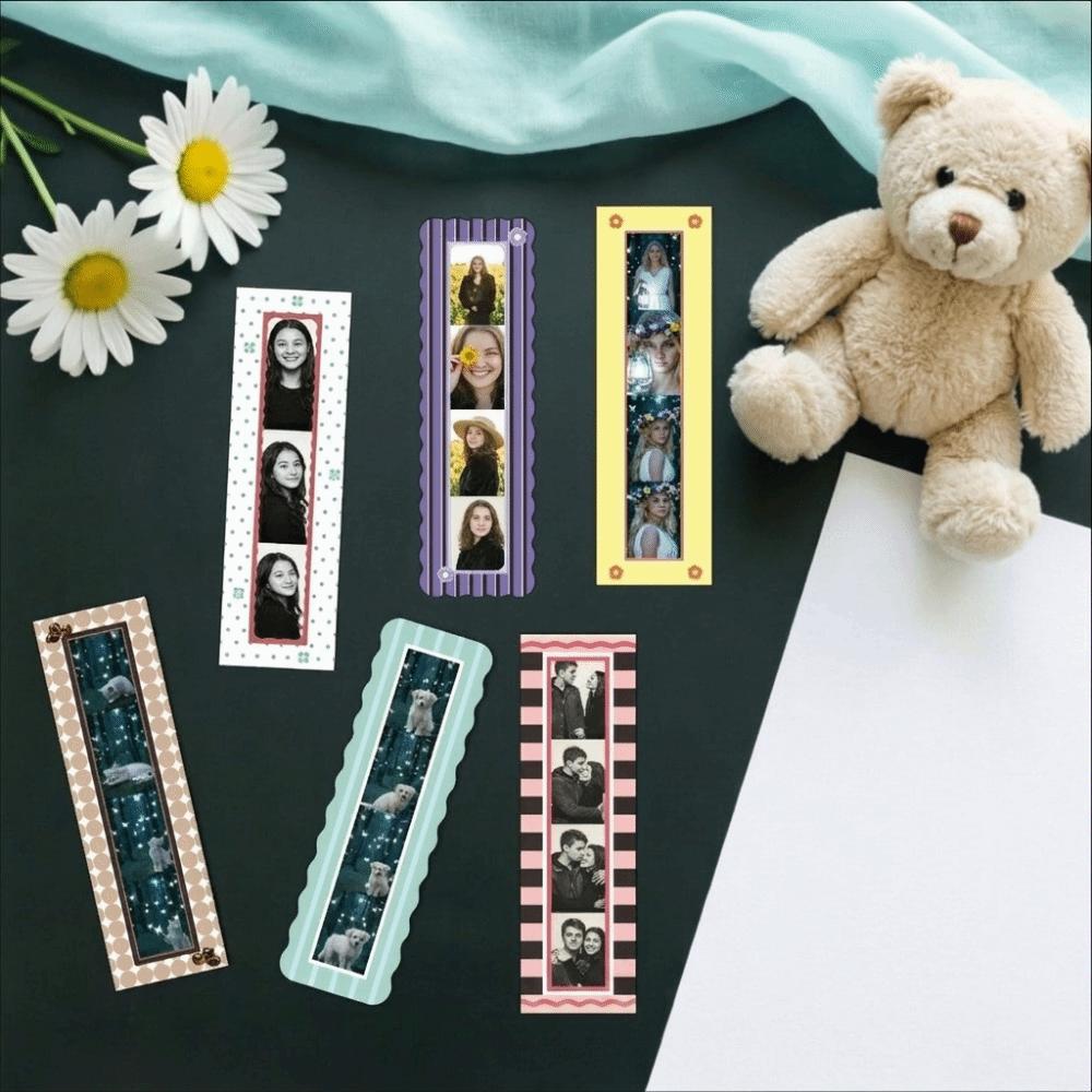 Colorful Fridge Magnet Photo Frames DIY Photo Holders Magnetic Photo Frame Set Refrigerator Decor