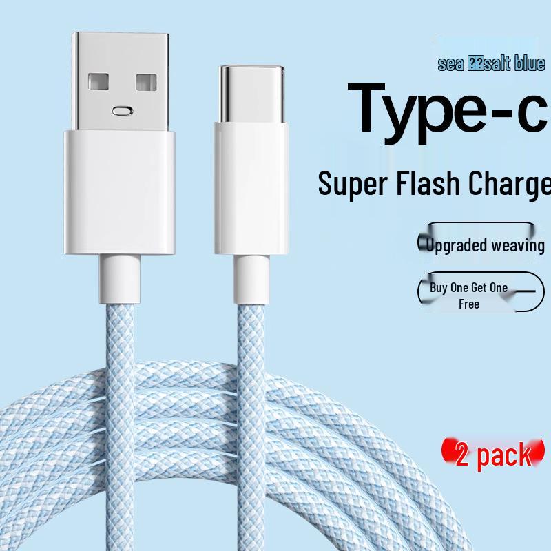 Кабель USB Type-C для быстрой зарядки 6A для Huawei, Xiaomi, Redmi, Vivo, Honor