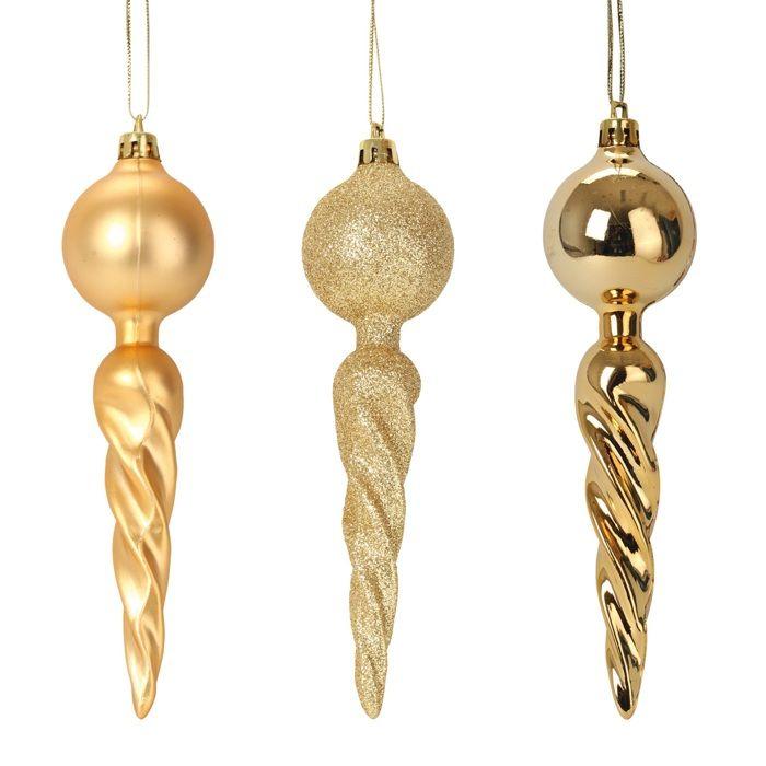 Set de 3 suspensions torsadees de noel argent