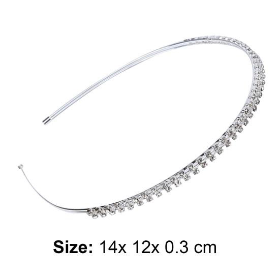 Повязка на голову Легкая Блестящие Стразы Сплав Двухрядные Повязки на голову для Вечеринки