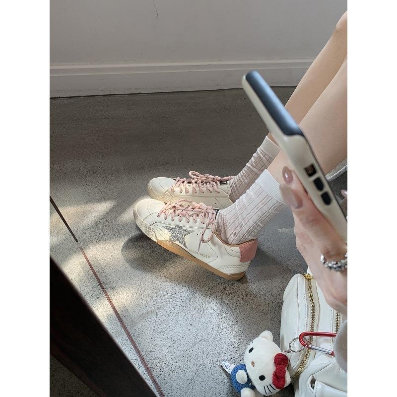 Cowhide Version Age-reducing Star Little White Shoes Are Old Casual Style Versatile Small Dirty Shoes Women's Board Shoes