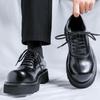 Men Casual Business Wedding Formal Dress Platform Shoes Lace-up Oxfords Shoe Black Brown Original Leather Sneakers Mans Footwear