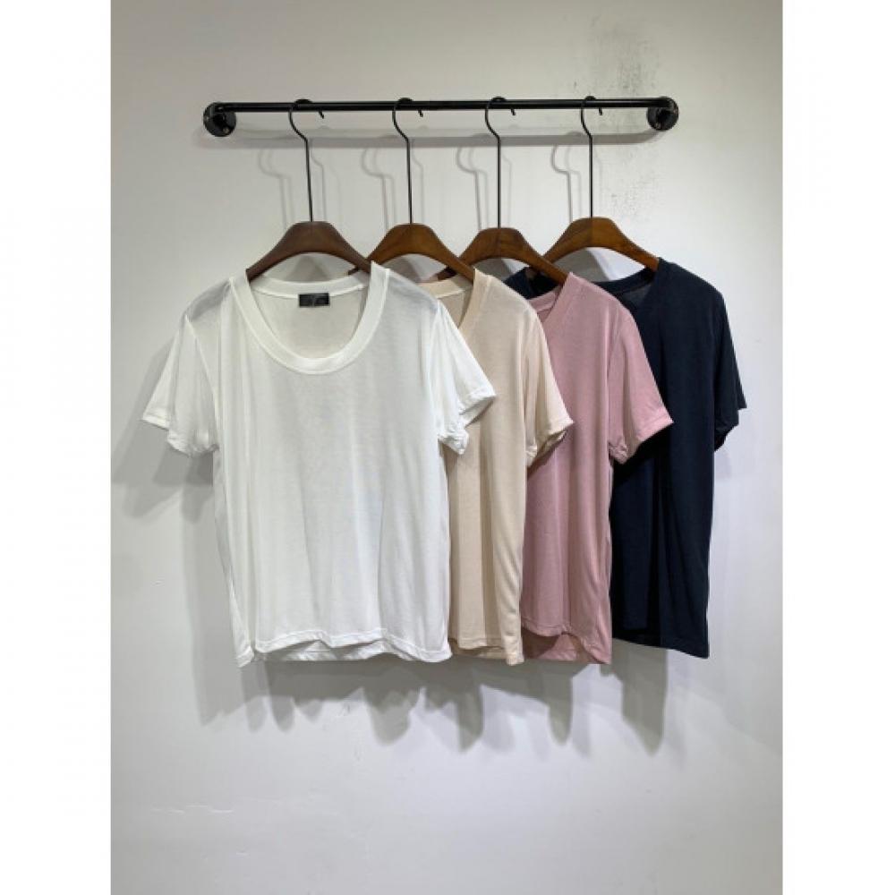 C S In The Room Modal Free Deno baSiC Round neCk ShorT Sleeve T ShirT 4 ColorS