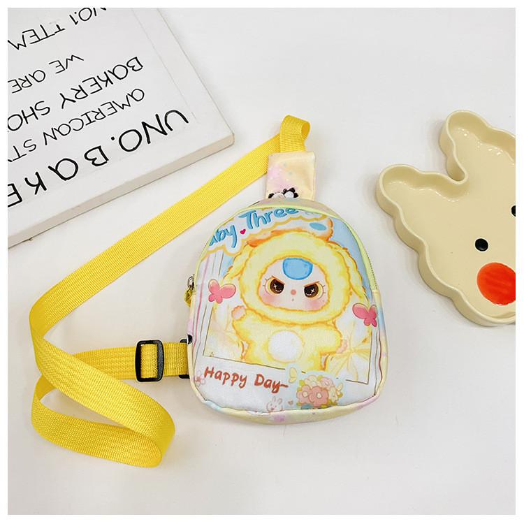 Baby Printed Three Children Shoulder Crossbody Chest Bag Outdoor Cartoon Wallet