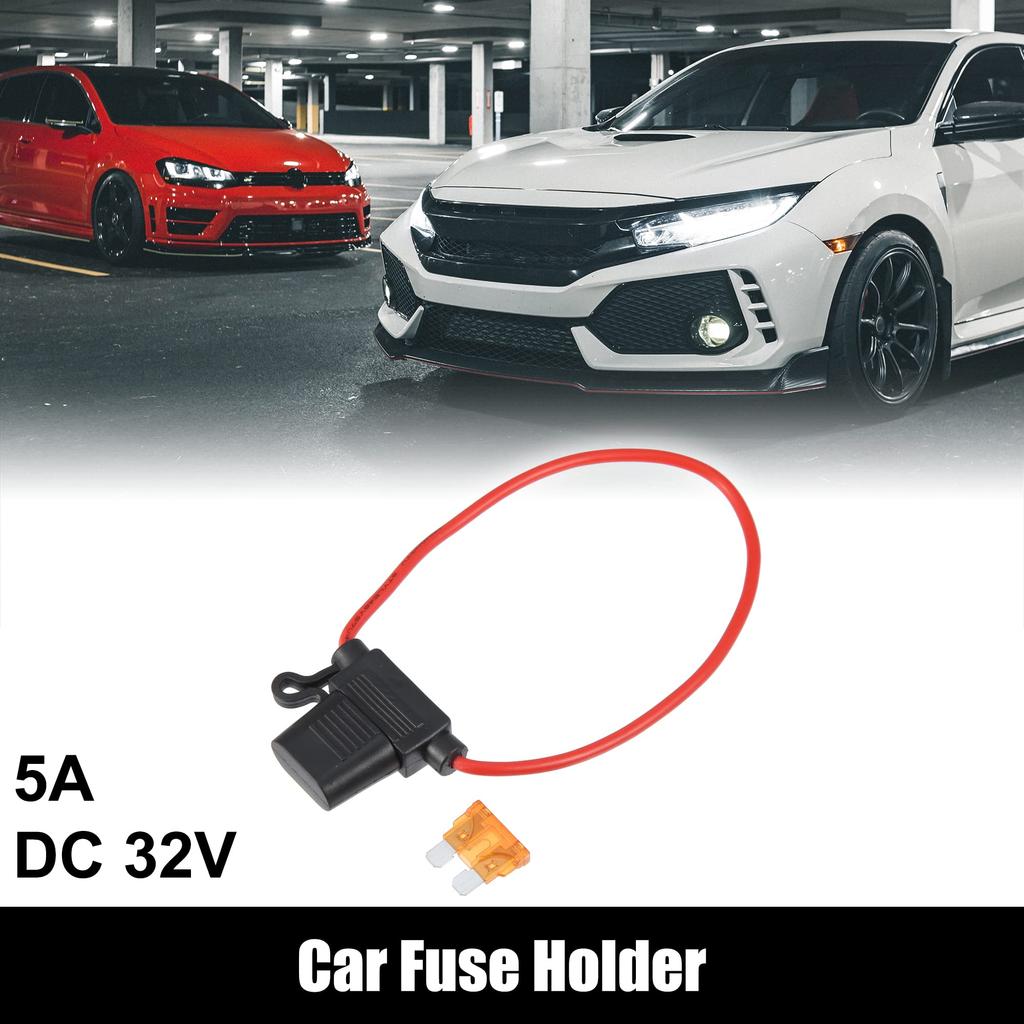 uxcell DC 32V 14 Gauge Car Inline ATC Style Inline Fuse Holder with 5A Fuse 2 Sets