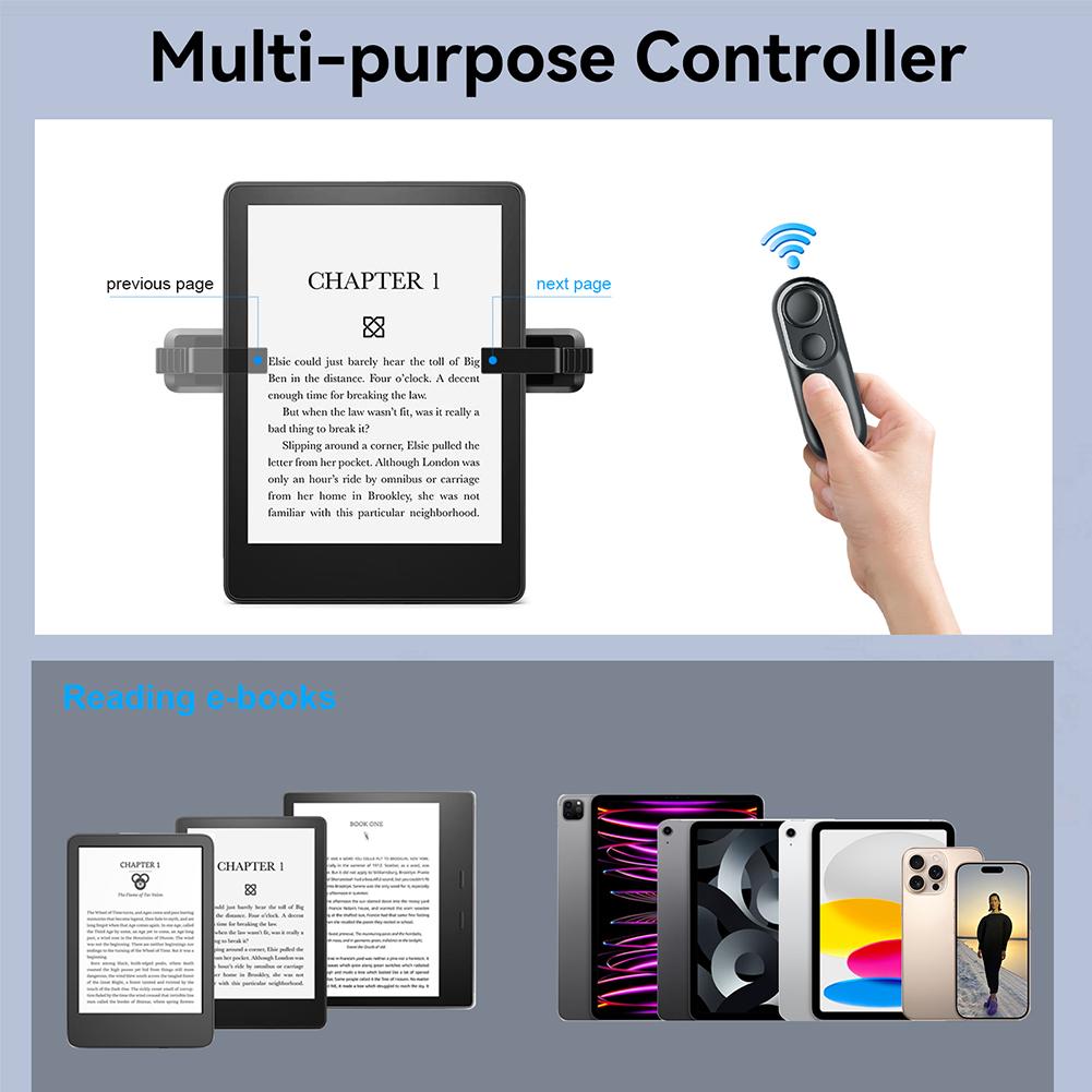Remote Control Page Turner for Kindle Paperwhite Oasis Kobo EReaders Camera Camcorder Remote Controls Clicker Page Turner