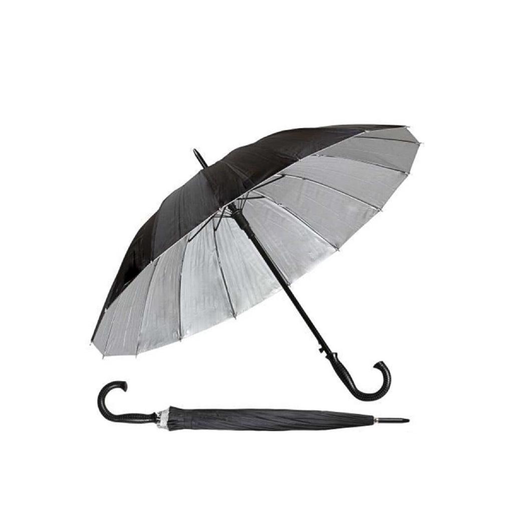 Black Cane Umbrella With 16 Strands That Does Not Break In The Wind