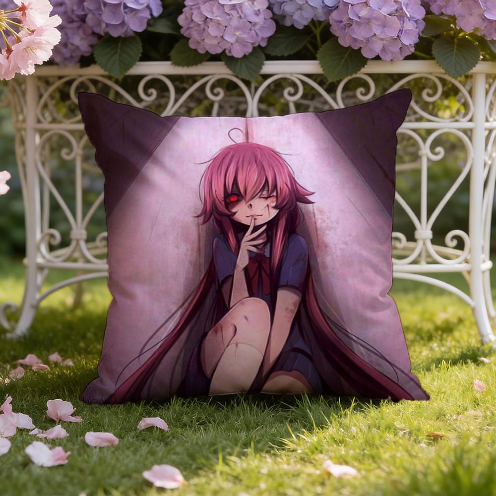 M-Mirai N-Nikki Чехол на подушку для дома и автомобиля, двусторонний: Двусторонняя конструкция для максимального комфорта