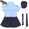 Maazusa Police Officer Cosplay Costume for Short Kids Costume Set Kids, Halloween, Girls, Uniform, Sleeves, 4-Piece (110) [Item]
