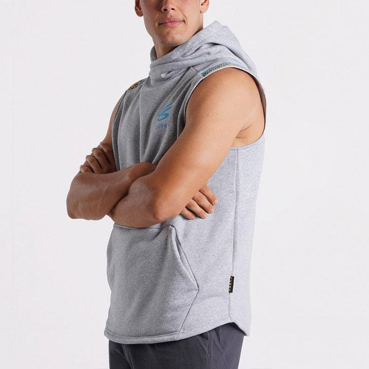 Under Armour Карри Флисовая повседневная тренировочная спортивная беговая толстовка без рукавов для мужчин серая 1366637-011