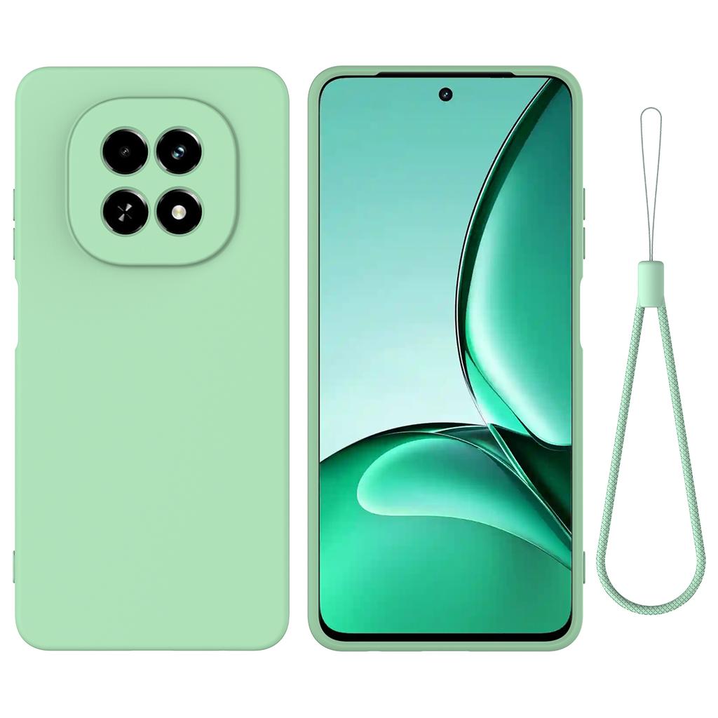 For Realme C63 5G/V60 5G Case Liquid Silicone Anti-Scratch Phone Cover with Hand Strap