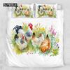 Пододеяльник с изображением курицы размера King Queen и акварельного петуха для детей, подростков и взрослых, одеяло из полиэстера с изображением сельскохозяйственных животных