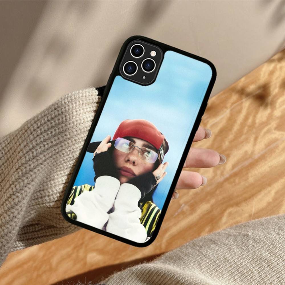 B-Billie E-Eilishes PC+TPU Ударопрочный Защитный Чехол для Телефона Для iPhone17 14 15 16 Pro max 13 12 11 17 Air