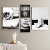 Paris City Towel Love Kiss Girl Black White Living Room Decoration Posters And Prints Wall Art Canvas Painting  Wall Pictures