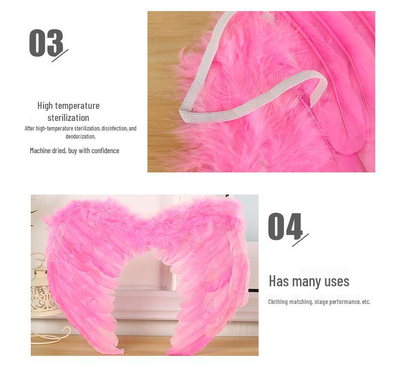 Performance Photography Natural Soft Angel Wings Feather Costume Prop for Halloween