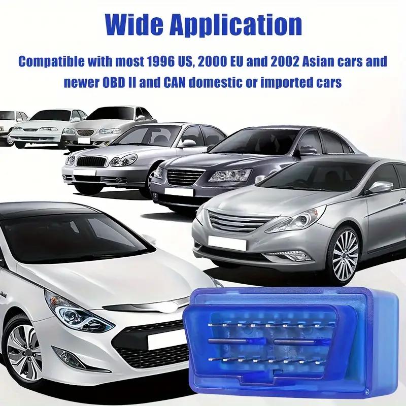 Автомобильный диагностический сканер OBD2 ELM327, совместимый с автоматическим обнаружением кодов, потоковой передачей данных в реальном времени, компактным дизайном для простого устранения неисправностей автомобиля