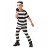 Childrens/Kids Prisoner Costume Top & Bottoms