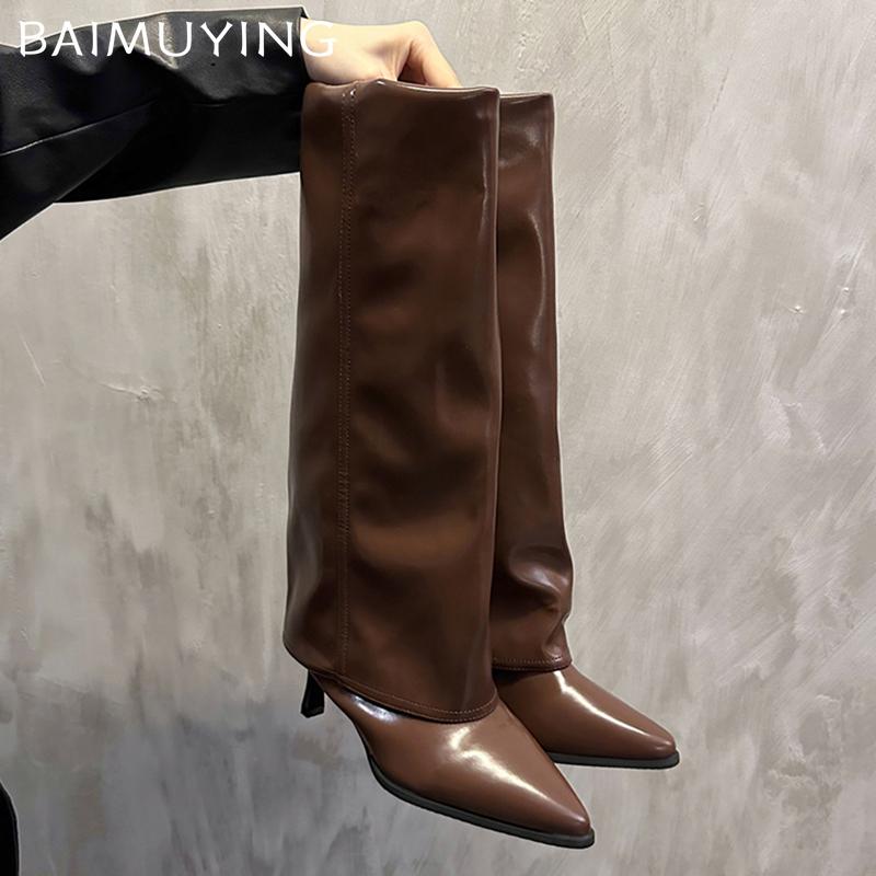 Высокие каблуки, кожаные высокие сапоги, женские туфли до колена с острым носком, женские модные зимние ботинки челси, новые туфли-лодочки, зимние гладиаторские ботинки