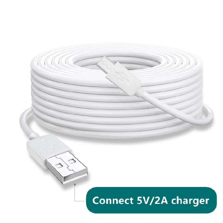 Сверхдлинный USB-кабель для зарядки Micro USB для камеры Длинный кабель-зарядное устройство