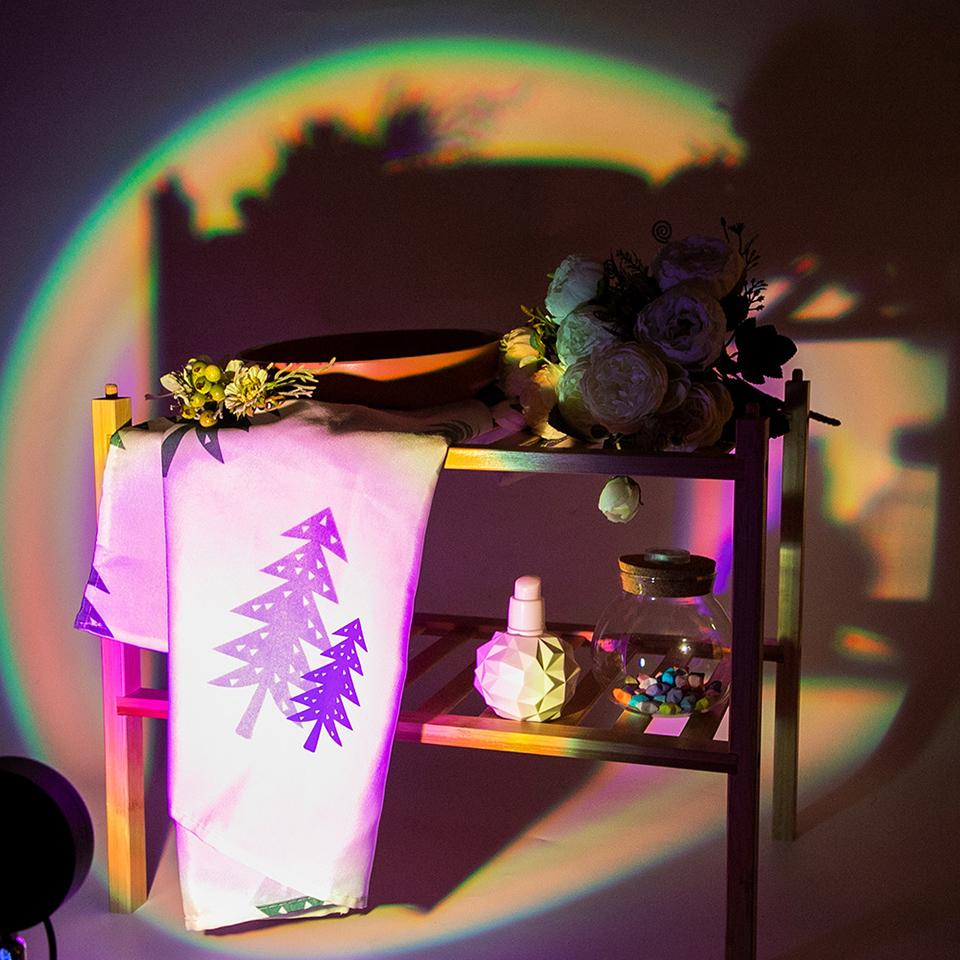 16 цветов RGB фотография закат лампа светодиодный USB проектор ночник пульт дистанционного управления неон спальня домашний кофейный магазин настенное украшение подарок