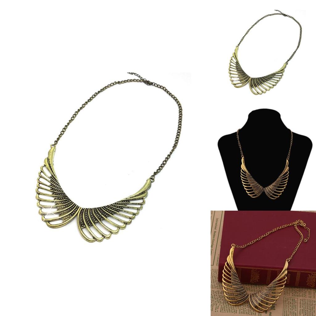 Fashionable Retro Angel Wing Pendant Women Metal Necklace For Women And Men