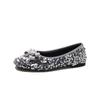 2024 Shoes for Women Outdoor Women's Flats Hot Sale Dress Flats Women Bow Tie Bling Square Toe Slip On Soft Bottom Shoes Female
