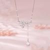 Sakura Girl Necklace Female Light Luxury Year Collarbone Chain Birthday Gift for Girlfriend