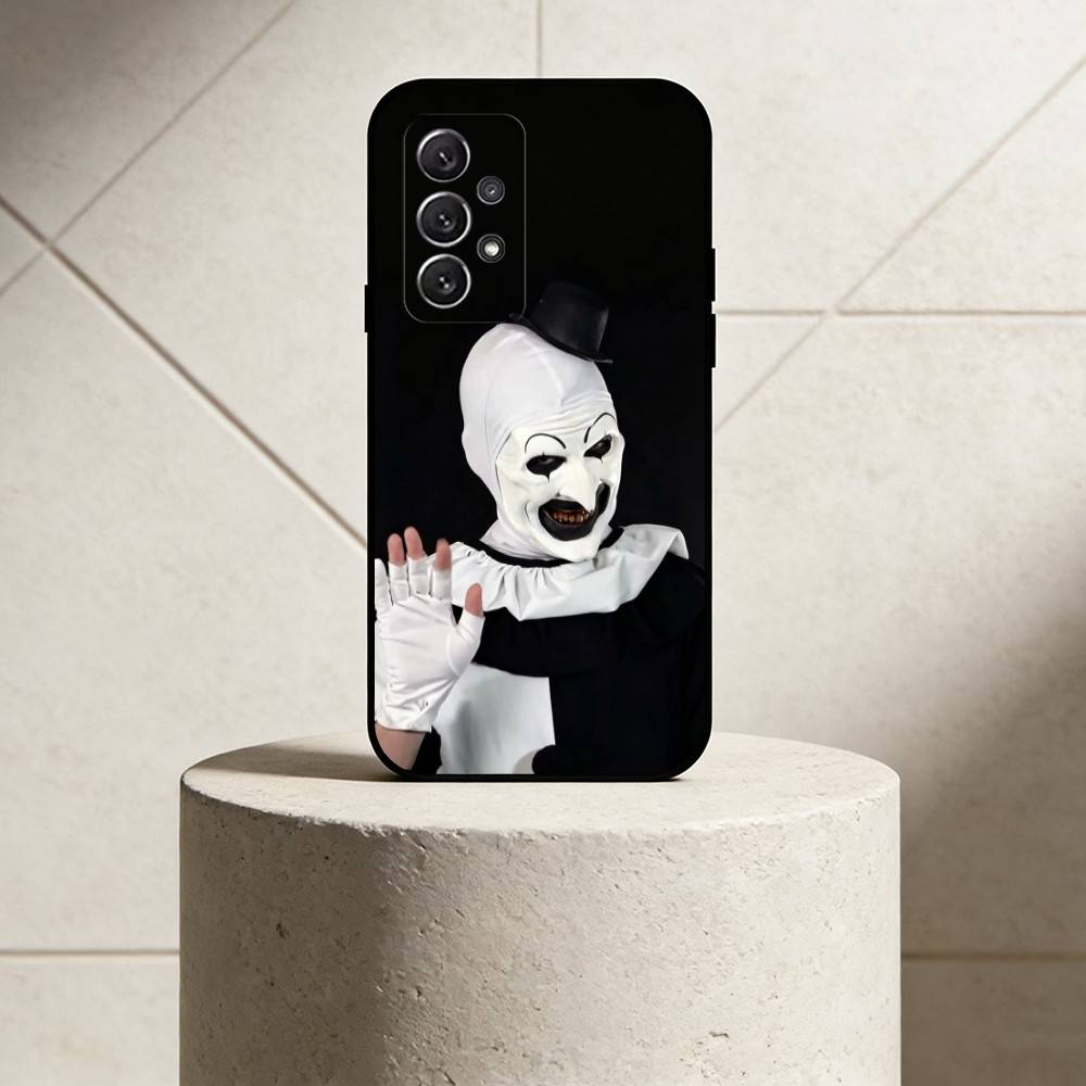 Чехол для телефона M-Movie clown для Samsung S25,24,23,22,30,21,10,9,Ultra,Plus,Lite, Мягкий черный чехол