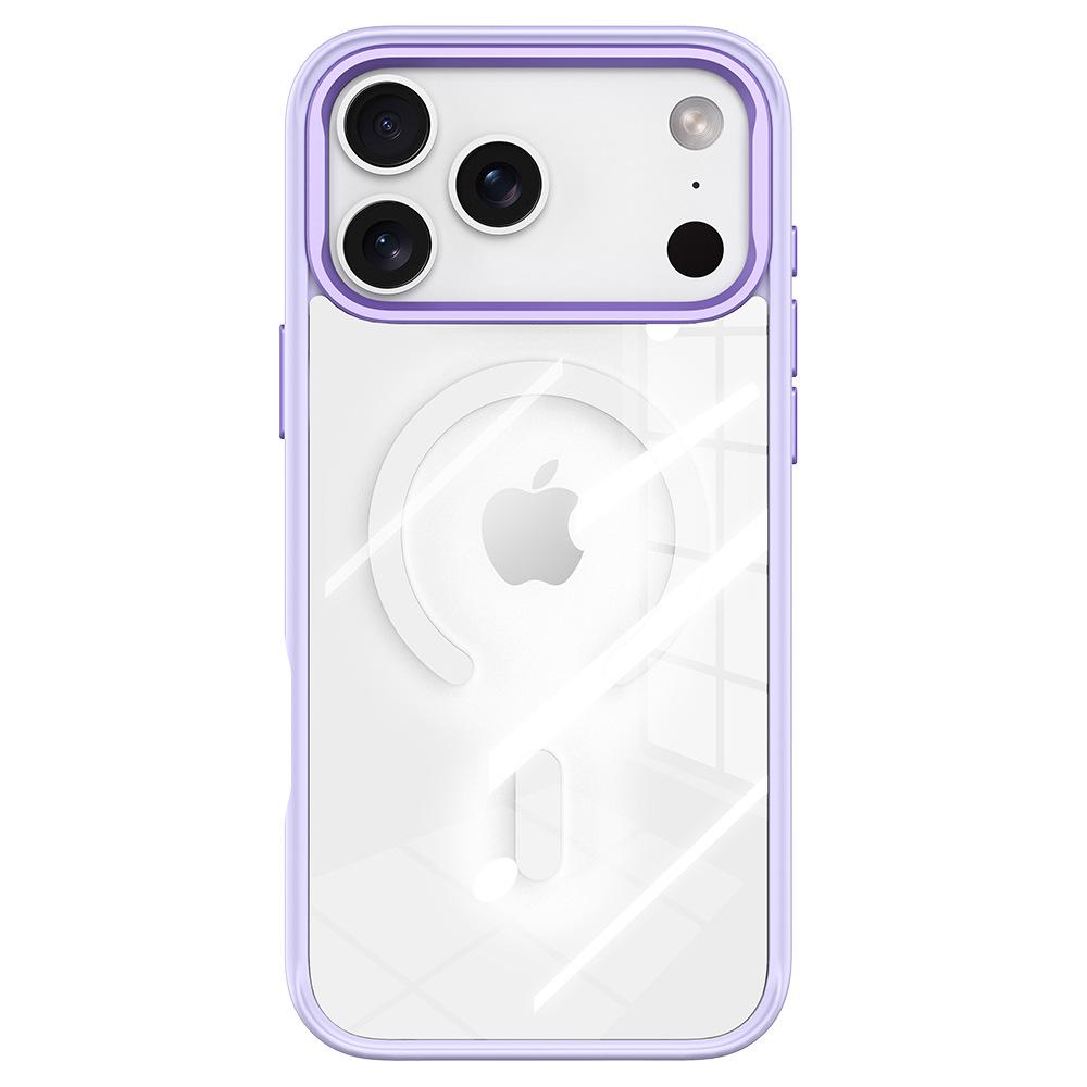 Applicable to Apple 17pro mobile phone case, advanced sense 16 replaceable back plate 15promax magnetic mobile phone case, light purple bird.