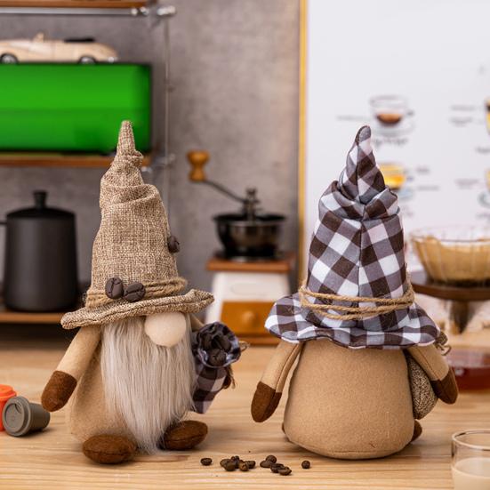 Beautiful Grey Full Beard Gift Comfortable Desktop Faceless Gnome Plush Doll Home Supplies Gnome Plush Ornament