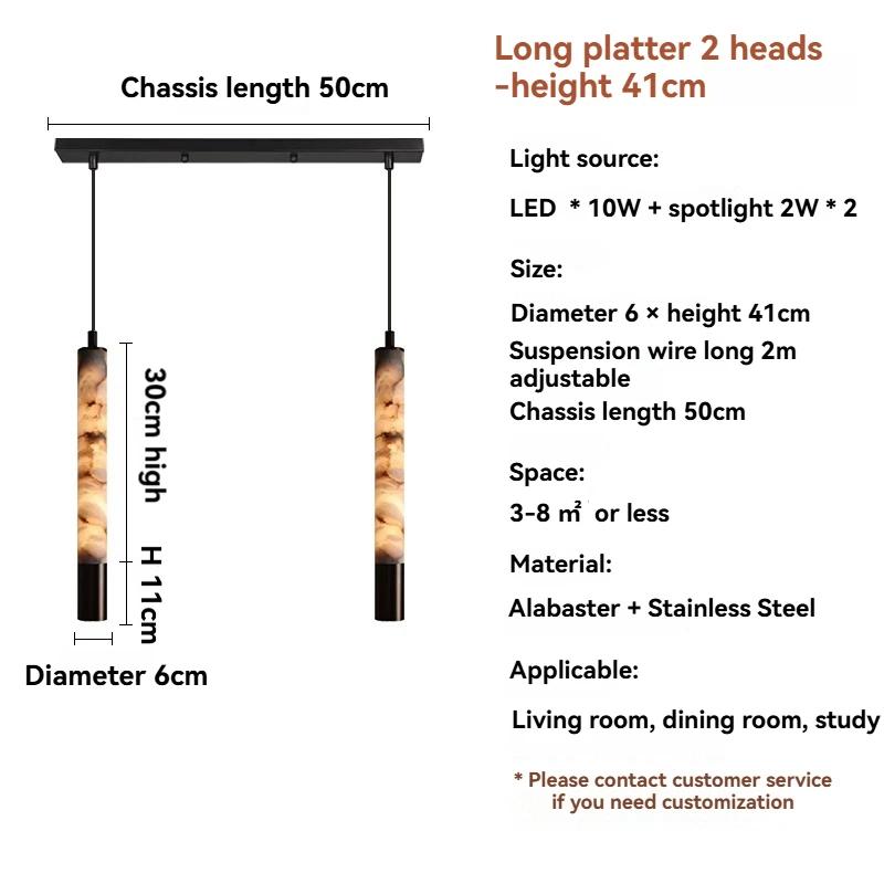 Spanish natural marble pendant light modern luxury villa hotel bar bedroom light home decoration simple design pendant light