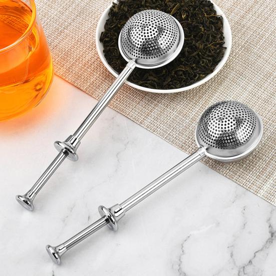 2Pcs Tea Strainer Infuser Stainless Steel Fine Mesh Ball for Loose Leaf Tea Easy Clean Tea Infuser Baking Supplies Sugar Flour Duster