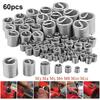 60Pcs M3-M12 Stainless Steel Wire Screw Sleeve Insert Set for Hardware Repairing