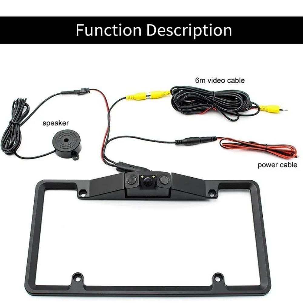 Рамка Driintel с 2 ультразвуковыми датчиками и 1 камерой, парковочный сенсор, светодиодный радар заднего хода, американский номерной знак автомобиля
