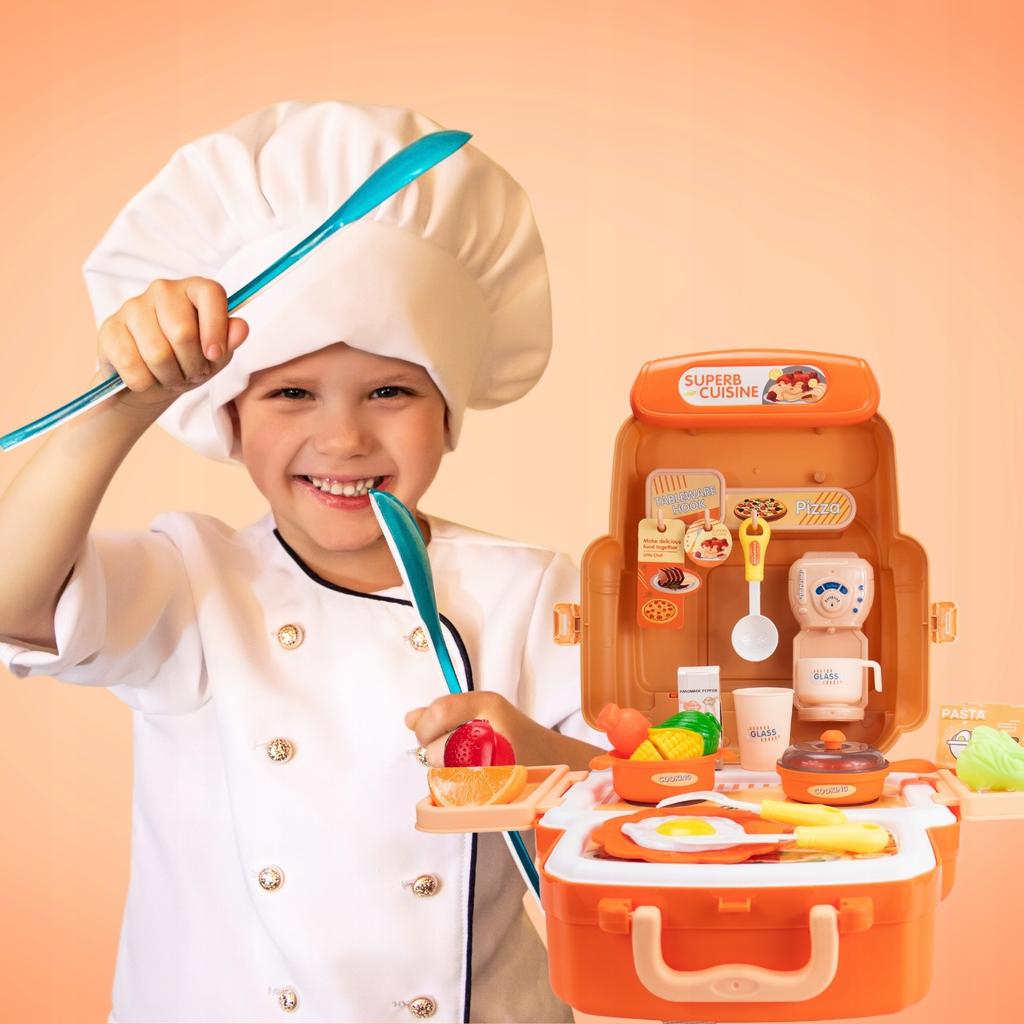 Children' Kitchen in a Suitcase 31 Pieces - Cooking and Play Set