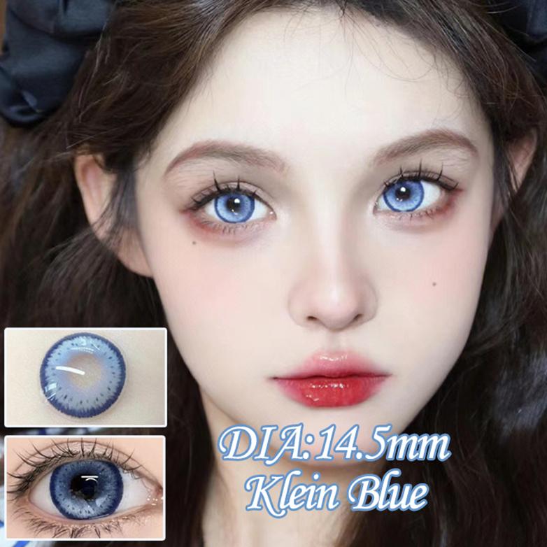 Контактные линзы Millcreek синие 2 шт. (1 пара) Косметика для глаз, цветные контактные линзы, 14,5 мм, кукольные глаза, мягкие, удобные, ярко-синие контактные линзы, срок использования 1 год