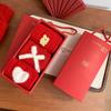 Three Pairs Of Gift Boxes, Natal Year Big Red New Year Socks, Women'S Mori Bow Jewelry, Women'S Cotton Socks, Medium Tube Socks